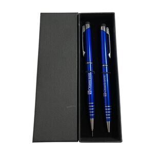 Citizens Bank Ballpoint Pen and Mechanical Pencil Boxed Set Royal Blue